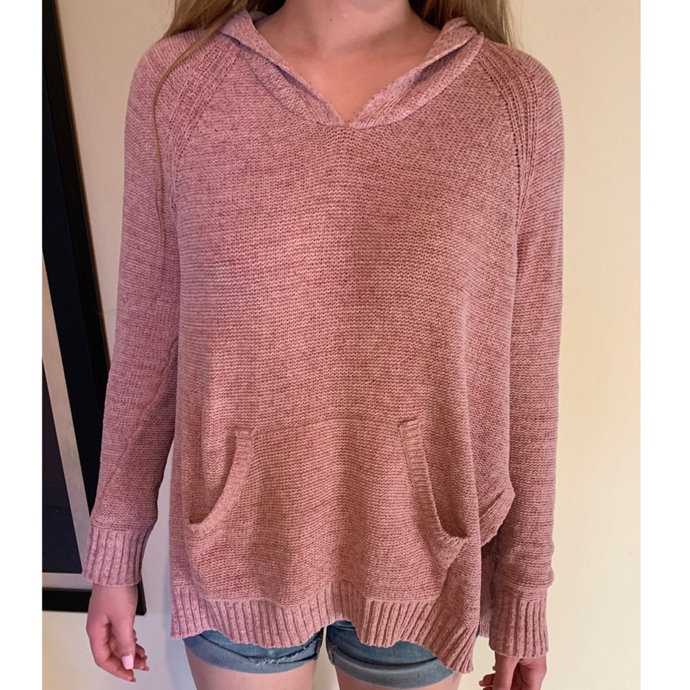 American Eagle Pink Hoodie Sweater